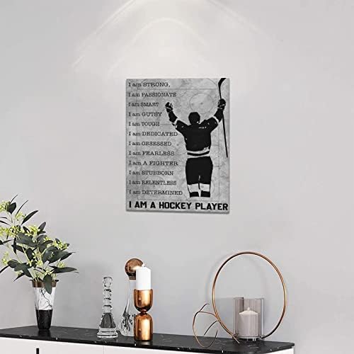 Хокей на Стенен монтаж Арт Футболен Плакат Стенен Декор за Стаята на Момчето Хокей Спортни Картини на Платно Подаръци