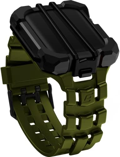 Каишка и калъф Element Case Special Ops Watch за Apple Watch Серия 7/8 (45 мм) - Издръжлив, лек и амортизирующий калъф - Маслина / черно (EMT-522-260AZ-02)