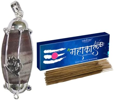 Ведически Медальон, за Шивлинга Ваани Нармада с Ароматна пръчица Дже Махакал (100 г) (Комбинирана опаковка от