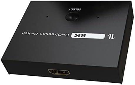 SamFansar Video Splitter Switcher Високоскоростен HDMI-Съвместим Двупосочен Видеопереключатель 2.1 8K 60Hz, съвместим с SamFansar