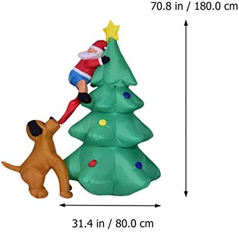 SOLUSTRE Надуваема Коледно Дърво със светлини, Кучето на Дядо коледа, Надувное Коледна Украса на Открито, Коледна