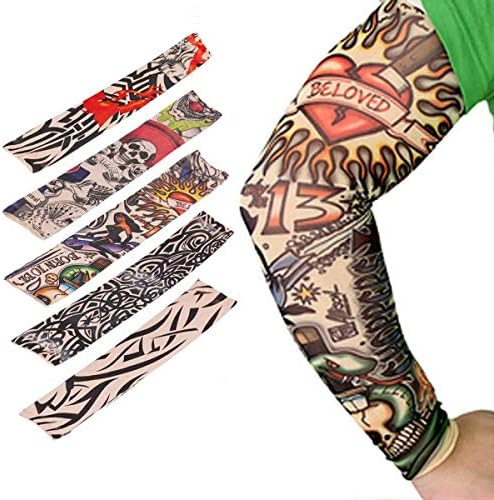 Satisfounder 10 БР Художествена Временна Татуировка На Ръката Слънчеви Ръкави Фалшиви Татуировки Покриват с Ръкави