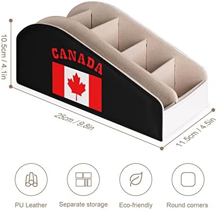 Флаг на Канада ТЕЛЕВИЗИЯ Дистанционно Управление на Притежателя с 6 Отделения Caddy Box Настолен Органайзер за Съхранение