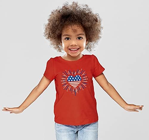 Тениска Wild and Happy Kids, Посветен на 4 юли, САЩ, Тениска с американския Флаг, Патриотическая Тениска За