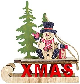 Коледни Декоративни Изделия Творчеството Коледна Шейна Старецът Декоративна Висулка Коледни Дървени Занаяти Стълбище Венец с