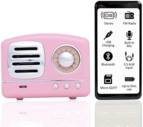 Безжична Bluetooth-ретро-колона Дан Adora с FM радио и вграден микрофон – Портативна колона в ретро стил, която е съвместима