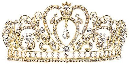 Корона-Диадема от Прозрачен Планински Кристал, в стил барок, Topper За Торта, Реколта Короната, Горната Част на Сватбена Торта, Торта Принцеса, Кралица на Короните