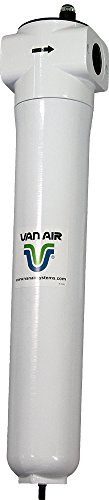 Ван Air Systems F200-0500-2- Филтър за сгъстен въздух серия C-AD-PD6 F200, Премахва масло, вода и твърди частици, Индикатор за диференциално налягане, 500 CFM, 2 NPT, Автоматичен сливи, 0,01 ?