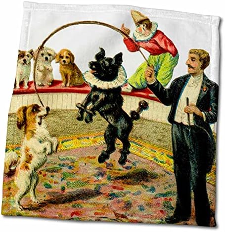 Кърпа За 3D цирковых кучета TWL_34942_1 с розов и черен Тен, 15 x 22