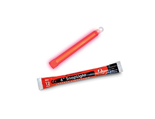 Cyalume 9-00721 Snap Light Stick, 6 инча, Червен (опаковка от 20 броя)