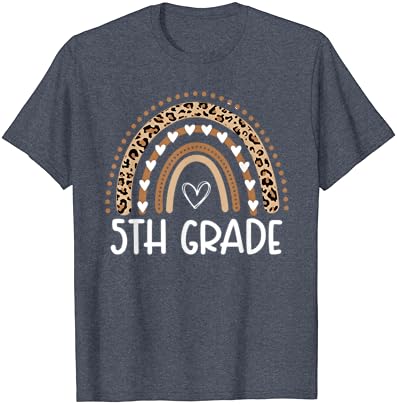 Хубава тениска За деца от Екипи от учители за 5-ти клас Rainbow Fifth Grade Squad