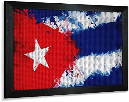 Ретро Флаг Куба Диамантена Живопис Комплекти Фоторамка 5D направи си САМ Пълна Тренировка Планински Кристал