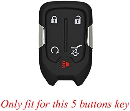 Btopars 2 бр. Силиконови 5-Ключ Smart-Ключодържател с Дистанционно управление, Чанта за влизане без ключ, която е