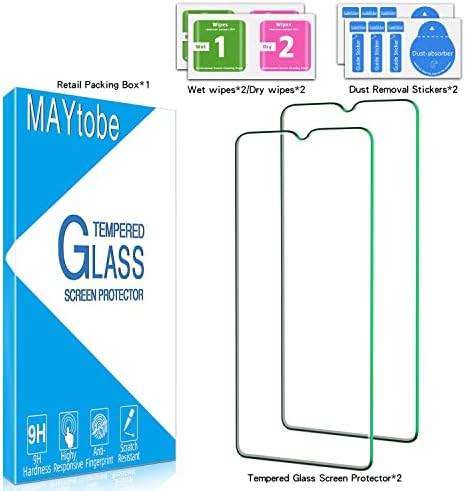MAYtobe [2] Защитно фолио от чист закалено стъкло за екран на Мото G, защищающая от надраскване, без мехурчета, лесна за инсталиране