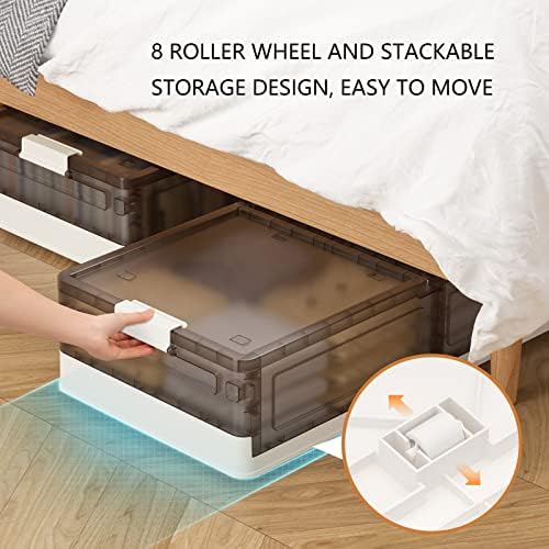 Контейнери за съхранение под леглото на колела, Пластмасови Штабелируемые Кутии за съхранение под леглото С