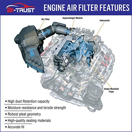 Въздушен филтър на купето на двигателя на Дву-Trust, Подмяна на Fram CA8612, CF10285, Съвместим с Toyota Tundra V8