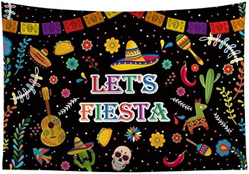 Allenjoy 7x5 фута Мексикански Фон Let ' s Fiesta Синко Де Майо Цвете Кралят Празник на Честването на Деня на мъртвите, за да