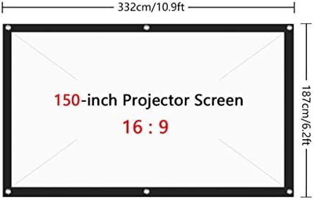 Домашно кино с пълен изглед екран проектор FZZDP 16:9 60 / 72 / 84 / 100 / 120 / 150 Външен екран за проектор Ktv (Размер: