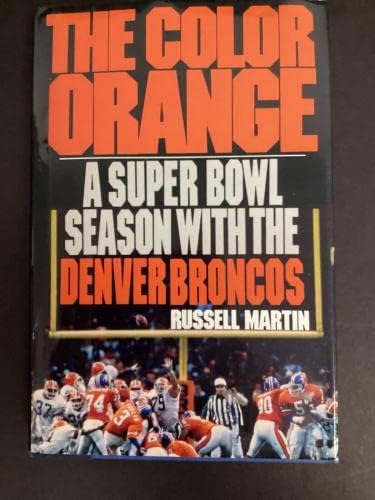 Книга с Автограф на Дан Ривза Оранжев Цвят HCB Football Broncos Super Bowl Auto JSA HOF - Различни предмети, с автограф от NFL
