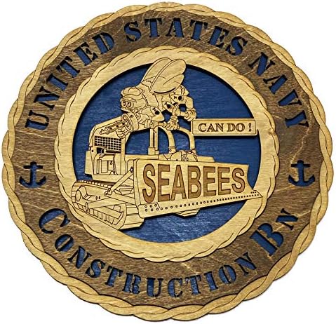 Флот Seabees Въоръжените Сили на Военна Декоративна Изработени по Поръчка Лазерен Триизмерна Дървени Стенни Табели