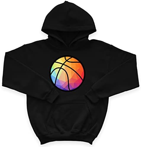 Баскетболно Детска Hoody с качулка от порести руно - Графична Детска hoody с качулка - Цветни Абстрактна hoody с