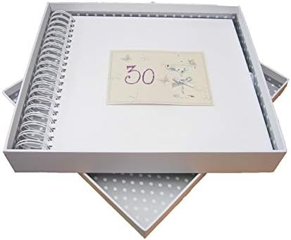 Бели Памучни Картички на 30-та годишнина, пощенска Картичка, и Бележник на Паметта, Стъкло Купе, Дърво, 27x30x4 см