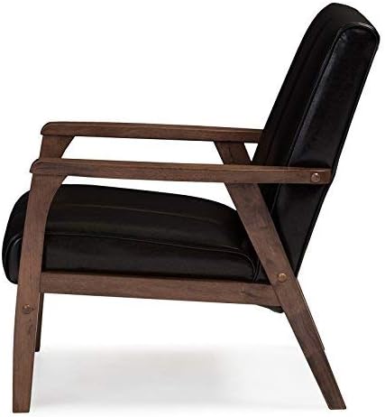 Baxton Studio BBT8011A2-Черни диванные столове за двама, 29,45LX44,66WX31,59H, Черни и BBT8011A2-Черни Столове