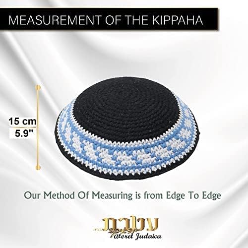 Вязаная шапчица Ateret Judaica за мъже, момчета и деца, размер 16 см, шапка Yamaka от Израел.