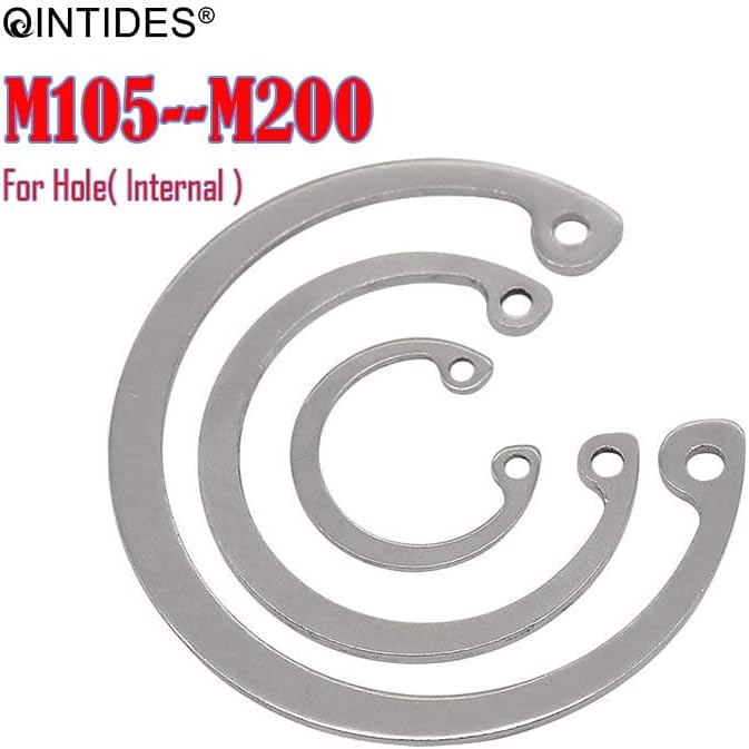 QINTIDES M105 M200 скоби за заключване пръстен с отвор за носещи Стопорное пръстен от неръждаема стомана 65 м/304 (Вътрешен диаметър: M110-3ШТ, Цвят: марганцевая стомана 65)