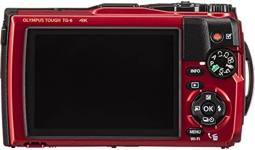 Водоустойчива камера Olympus Tough TG-6, Червена (обновена)