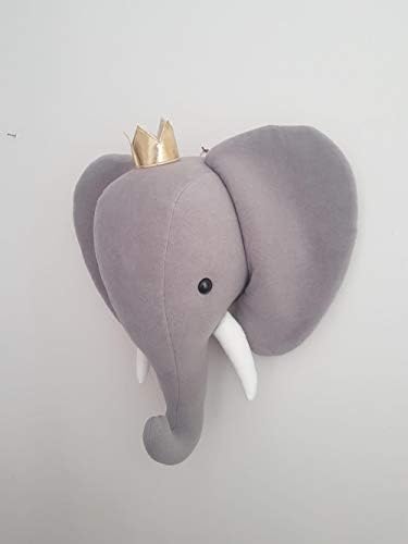 Пълнени Слон Главата На Животното Стена - Изкуственото Животно Ръчно Изработени Таксидермия Декор На Детска Стая Декор