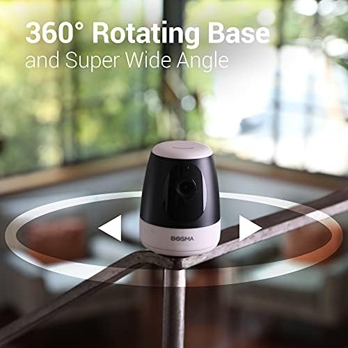 Камера за домашни любимци Bosma XC, помещение за сигурност за помещения с резолюция Full HD, WiFi, преглед на 360 градуса и