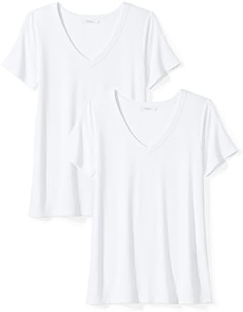Дамски трикотажная тениска стандартен намаляване на Essentials с къс ръкав и V-образнымвырезом (по-рано Daily