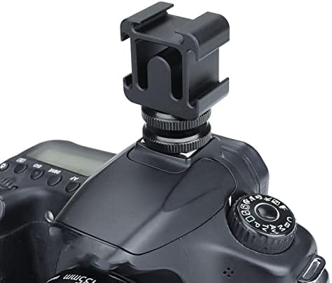 DAGIJIRD DSLR Камера, Микрофон Тройна 3-Портов Адаптер За Прикрепване на Горещ Сапата Разширено Притежателя Аксесоари