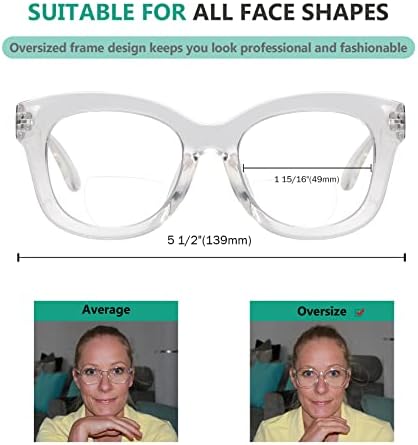 Eyekepper, 4 опаковки Бифокальных Очила За четене В Големи Рамки, Женски Бифокални Очила за четене в Големи размери + 2.00