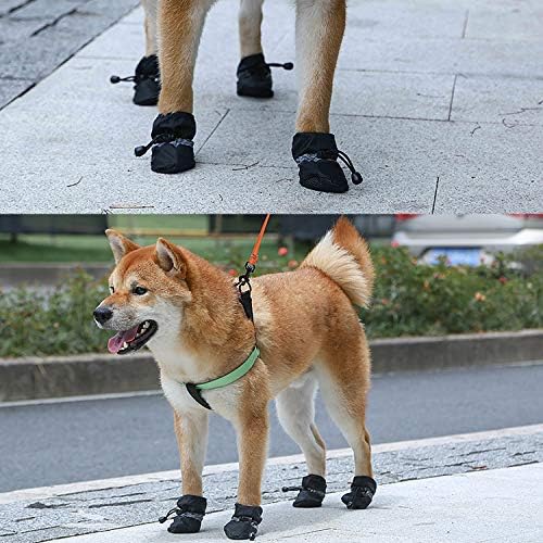Защитни обувки за лапите на payanwin за кучета и котки, устойчива на плъзгане, согревающая обувки за кучета, Тези удобни обувки за кучета с мека подметка с отразяващи дж