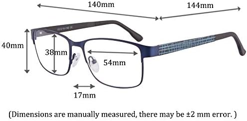 Компютърни очила MEDOLONG Унисекс със защита от синьо излъчване В метална рамка, за Подобряване на съня-ANB610(C1, демонстрация на обектива)