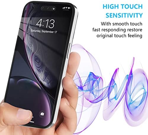 Защитно фолио за екрана WengTech 2 Pack iPhone 14 за iPhone 13 / iPhone Pro 13 от закалено стъкло [6,1 инча] Защитно фолио за екрана 9H Full Screen HD устойчив на пръстови отпечатъци, [Включва прост