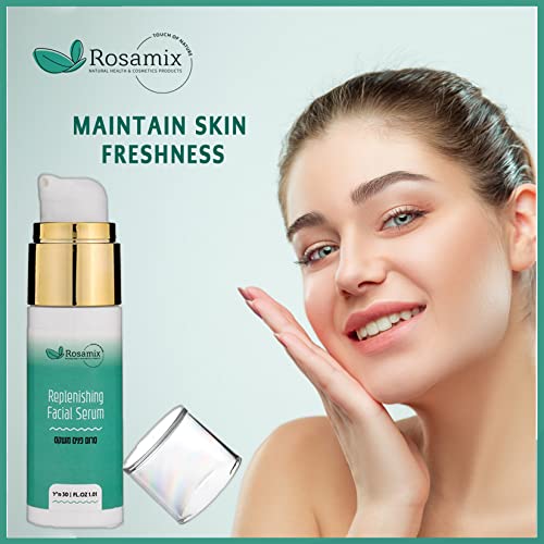 Серум за лице Rosamix за нежна и питателна на кожата, смес от натурални съставки за хидратация, защита и успокояващо