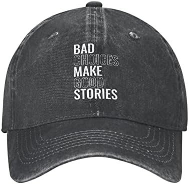 Забавен Подарък Шапка Лош Избор Прави Добри Истории Шапка за Жени бейзболна шапка с Дизайнерски Шапка
