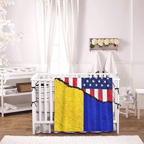 Поддръжка на Украйна САЩ Украински Флаг скъпа промяна Одеяла Супер Меко Детско Одеало стоки от Първа Необходимост