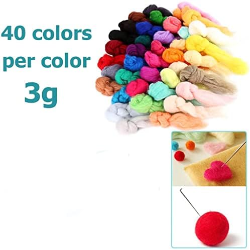 YFQHDD 356шт 40 Цвята Комплект За Тепане Игли Вълнена Влакна САМ Играчки От Вълна, Филц Тъкани За Направата на Инструменти За