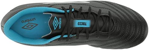 Футболна обувка Umbro Boy ' s Tocco 3 League FG Jr., Черно-Бяло-синя за момче на 13 години