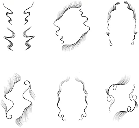 Етикети с Татуировка GAX Hair Edge за жени, Различни Стилове Водоустойчива Временна татуировка с Изкуствени Коси, Които