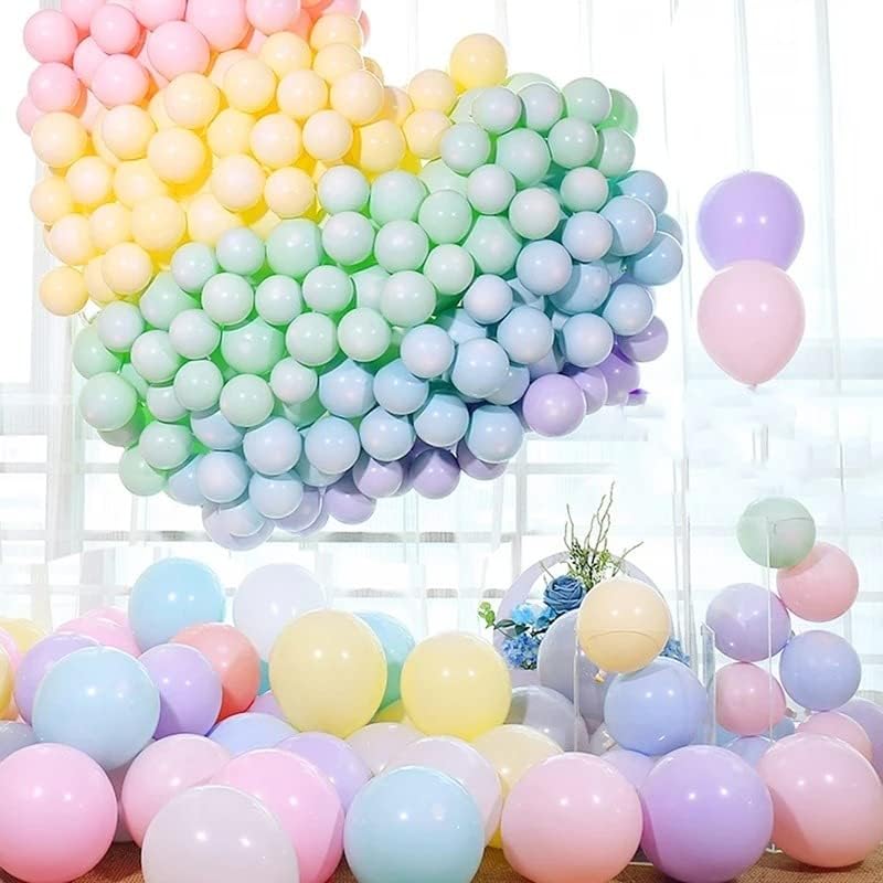 MOZZISON 250 Бр. Пастелни балони, Цветни Балони за партита, Обемна Опаковката с Размер 12 см, Асорти Светещи Балони, Пастелни Балони за рождения Ден, Пастелни Балони за душ?