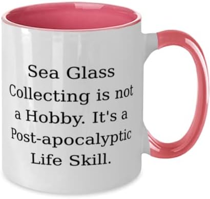 Уникална идея, в два цвята Чаша за събиране на морския стъкло с 11 грама, на Сбирка на морския стъкло не, Подарък