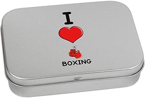 Метална Лидице кутия за съхранение на Azeeda 110 мм I Love Boxing loops (TT00186920)