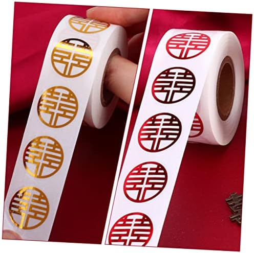 VALICLUD Самозалепващи Двойни Етикети Щастие Сватбени Етикети Върху Плика Ретро Декор на Китайски Декор 2 на Руло