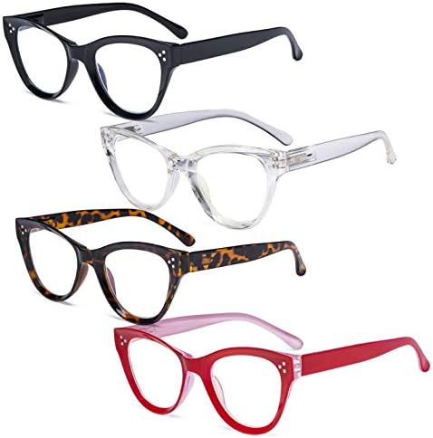 Eyekepper Спестете 10% на 5 опаковки женски очила за четене в ретро стил голям размер, и 4 опаковки ридеров голям размер в стил котешко око +1,00