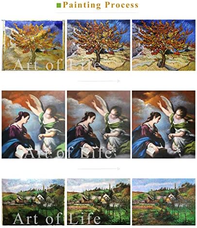 Поющая палитра на $ 80-$ 1500 Ръчно Рисувани учители, Художествени Академии - 18 Картини с маслени Бои, Натюрморт с цветя